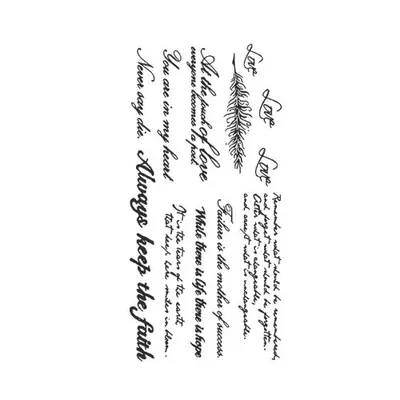 Image de Tatouage Temporaire Noir - Mot Anglais Élégant & Imperméable