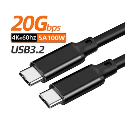 Image de Câble USB-C 20Gbps - Charge rapide 100W & Transfert 4K