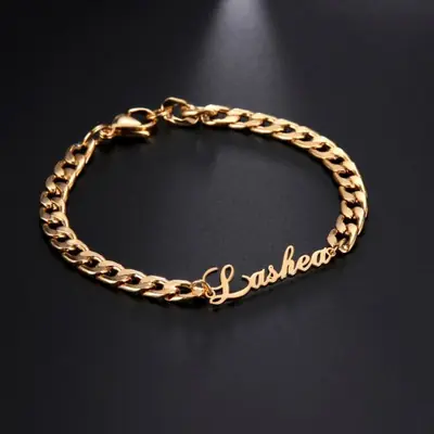 Image de Bracelet Personnalisé avec Nom - Acier Inoxydable