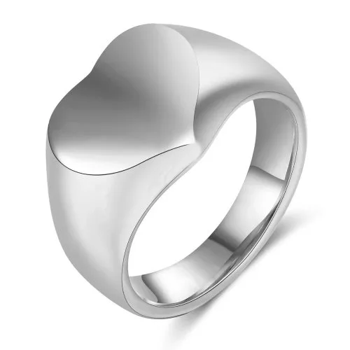 Plata corazón en blanco