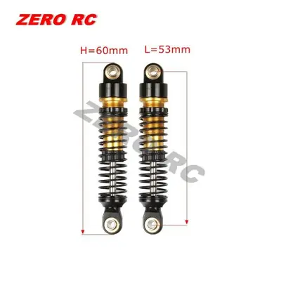 Image de Amortisseurs Métalliques Filetés 53-77mm pour Voitures RC Mini Chenille