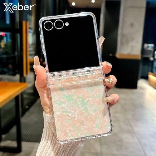 Custodia di Lusso Aurora Laser per Samsung Galaxy Z Flip 7, 6, 5, 3 e 5G – Protezione Antiurto con Design Elegante e Effetto Luce Dinamico