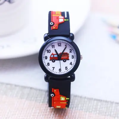 Image de Montre Enfant Camion de Pompier - Silicone Étanche
