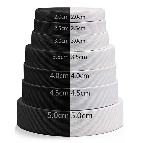 Image of 4~8Meter 20mm/25mm/30mm/35mm/40mm/45mm/50mm White Black Nylon Highest Elastic Bands Garment Trousers Sewing Accessories
