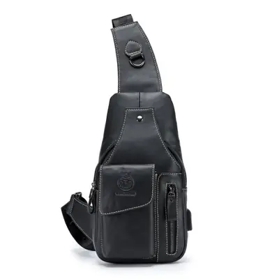 Image de Sac de Poitrine Homme Cuir - Style Décontracté & Élégant
