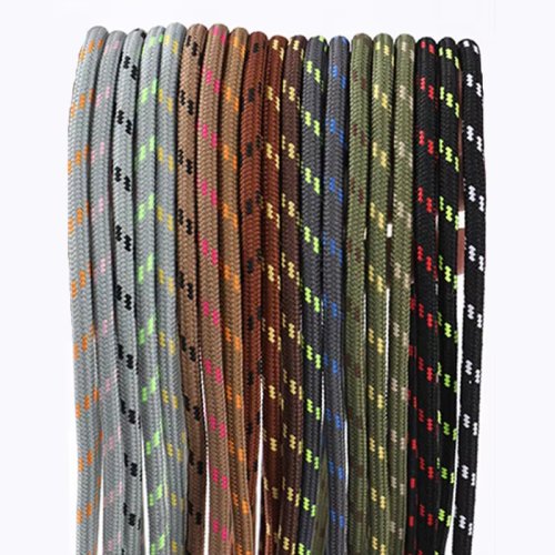 Image of Durable Round Shoelaces for Outdoor Hiking, Sports Shoes, Kids Sneakers – Available in 100cm, 120cm, 140cm, 160cm Lengths – 19 Vibrant Colors