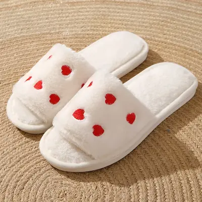 Image de Pantoufles Coeur Douces & Confortables pour Couples