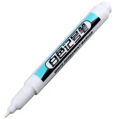 Image de Marqueur Blanc Imperméable & Indélébile - Pointe Fine