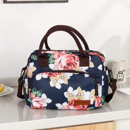 Immagine di Borsa Termica in Tessuto Oxford con Stampa Leopardata – Borsa Isolante Portatile per Picnic, Viaggi e Conservazione Alimentare