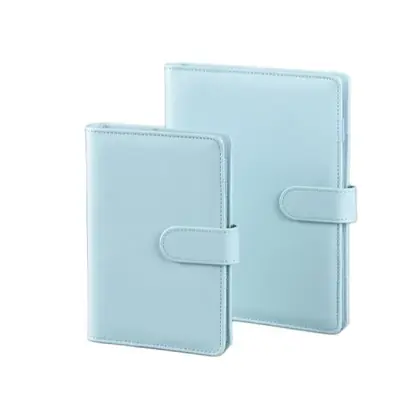 Image de Cahier A5 en PU Cuir - Couverture Macaron Colorée