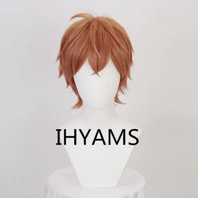 Image de Perruque Cosplay Mafuyu Sato - Cheveux Courts Orange Foncé