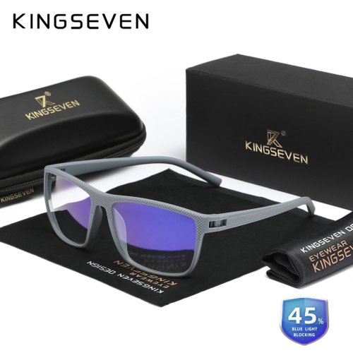 Afbeelding van KINGSEVEN Nieuwe 99% Anti-Blue Ray Bril Transparante Lens Brillen Mannen Vrouwen Computer Blauw Licht Blokkeren Decoratieve Brillen