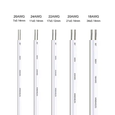 Image de Câble Électrique 2 Broches 12V - Blanc/Gris pour LED Auto & Bricolage