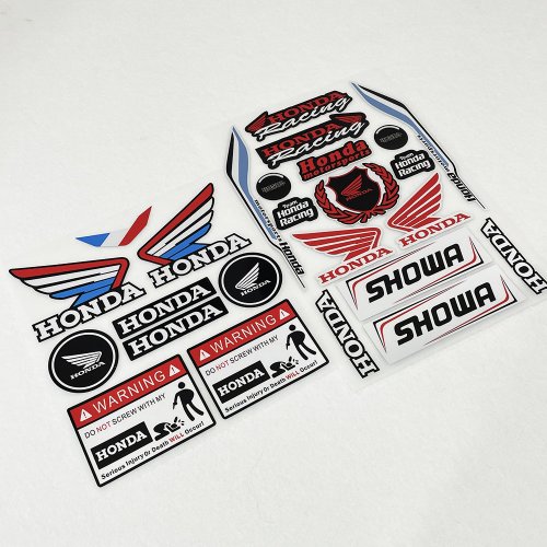 Immagine di Adatto per adesivi creativi per moto Honda Adesivi per casco impermeabili Riflettenti HONDA Racing Wings Logo Decalcomanie per serbatoio carburante
