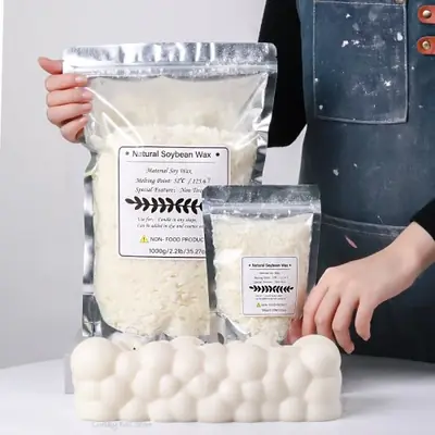 Image de Cire de Soja Pure 500g/1kg - Artisanat & Aromathérapie