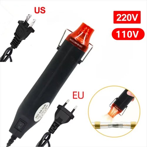Image de Mini Souffleur à Air Chaud 300W - Pour Bricolage et Emballage PVC