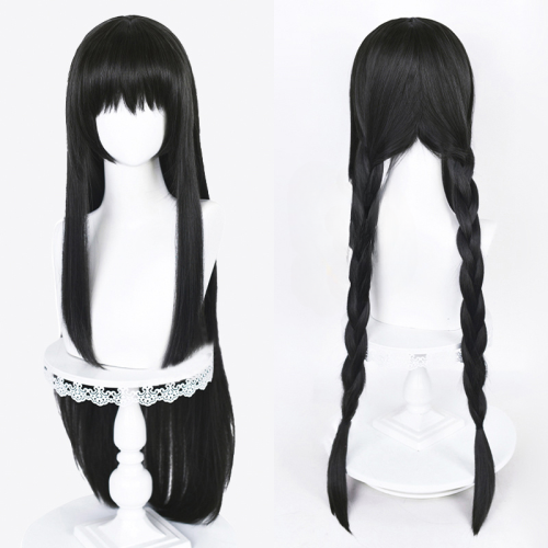 Zdjęcie Peruka Cosplay Akemi Homura – Długa, Czarna, Syntetyczna 90 cm, Termoodporna, Idealna na Anime, Halloween i Imprezy Kostiumowe