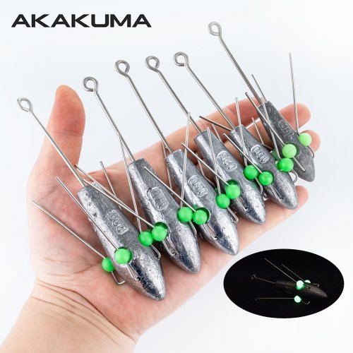 Image of Natural Luminous Bead Surf Fishing Sinkers with Anti-Snag Design – 80g to 200g Fast-Sinking Lead Weights for Ocean & Coastal Fishing