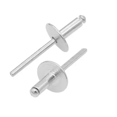 Image de Rivets à Capuchon Métalliques - Noir & Argent - 20 Pièces