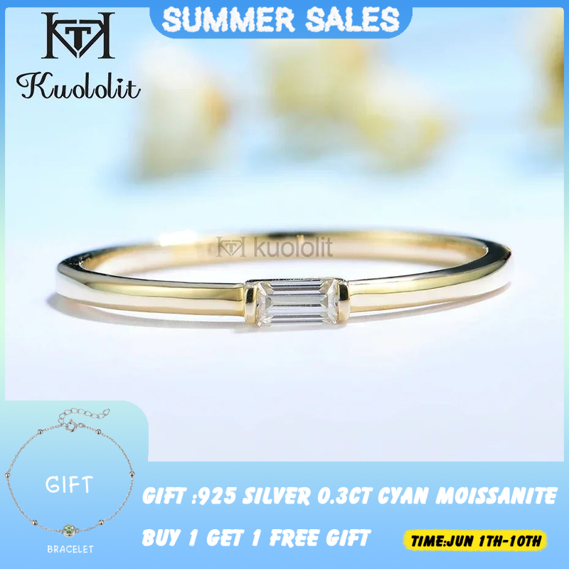 Bild von Eleganter Moissanit-Ring in Gelbgold – Der perfekte Verlobungsring