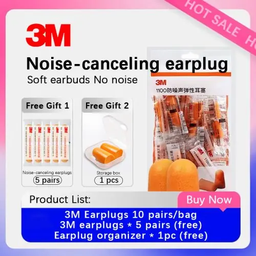 Image de Bouchons d'oreilles anti-bruit 3M - 15 paires