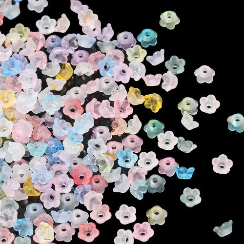 Image de Perles Acryliques Fleurs Dégradées - Lot de 50 pour Bracelets