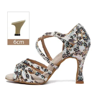 Image de Chaussures de Danse Latine Femme - Satin Brillant & Strass