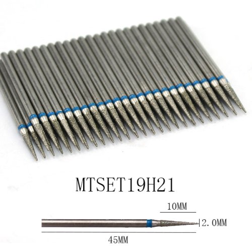 Immagine di 50pc diamante trapano per unghie set di punte per pulire le cuticole fresa per manicure punte per ta...