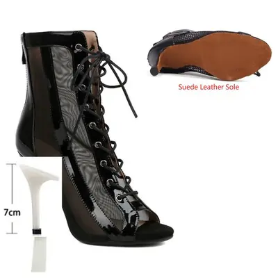 Image de Chaussures de Danse Latine pour Femmes - Talons Hauts en Cuir
