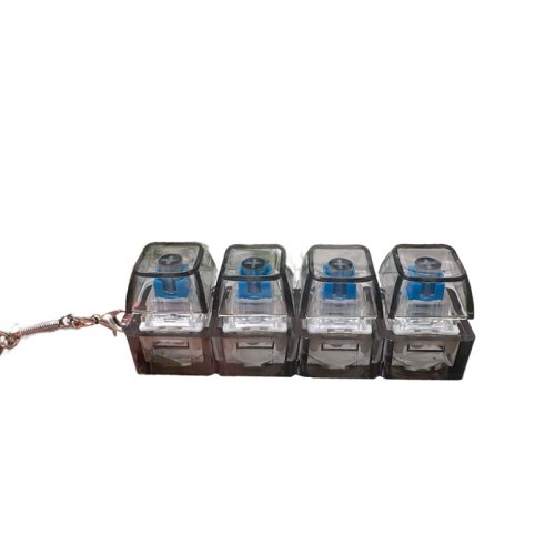 Afbeelding van LED Toetsenbord Sleutelhanger – Fidget Speelgoed met Crystal Clicker