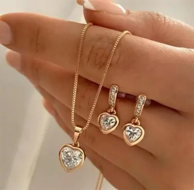 Image de Ensemble de Bijoux Femme 3 Pièces Perles & Strass