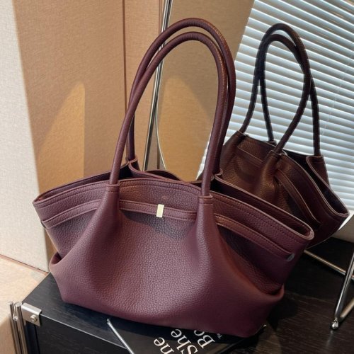 Image of 2026 New Lychee Pattern Underarm Shoulder Bags For Women Soft PU Leather Large Capacity Mini Tote Bag Luxury Designer Handbags
