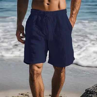 Image de Short d'été homme en coton et lin - Respirant & Décontracté