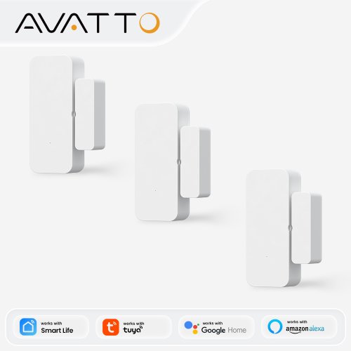 Image of Smart Wi-Fi Door and Window Sensor with App Control – Wireless Home Security Alarm System Compatible with Alexa and Google Home