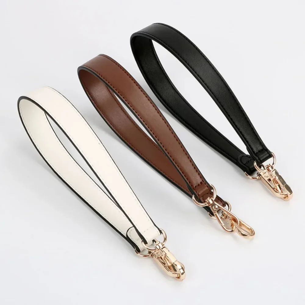 Image of Premium Genuine Leather Handbag Straps with Golden Buckle – Durable Replacement Handles for Women's Purses and Bags