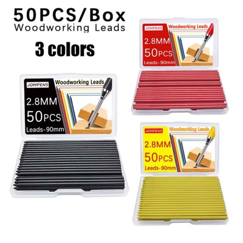 Image de Crayons de Charpentier Solides 2,8mm - 50 Pièces