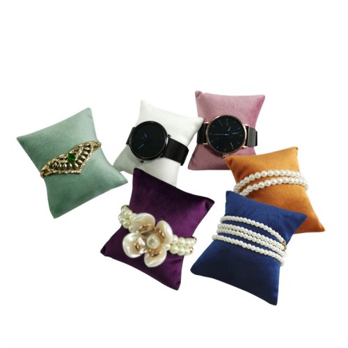 Image de Oreiller de Présentation de Bijoux en Velours Multicolore