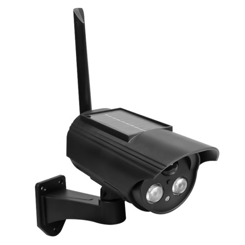Immagine di Sensore di Movimento Esterno con Luci Solari, Esca Fittizia e Telecamera Finta a Rotazione Automatica Impermeabile per Monitoraggio CCTV Falso - Ideale per Portico e Giardino