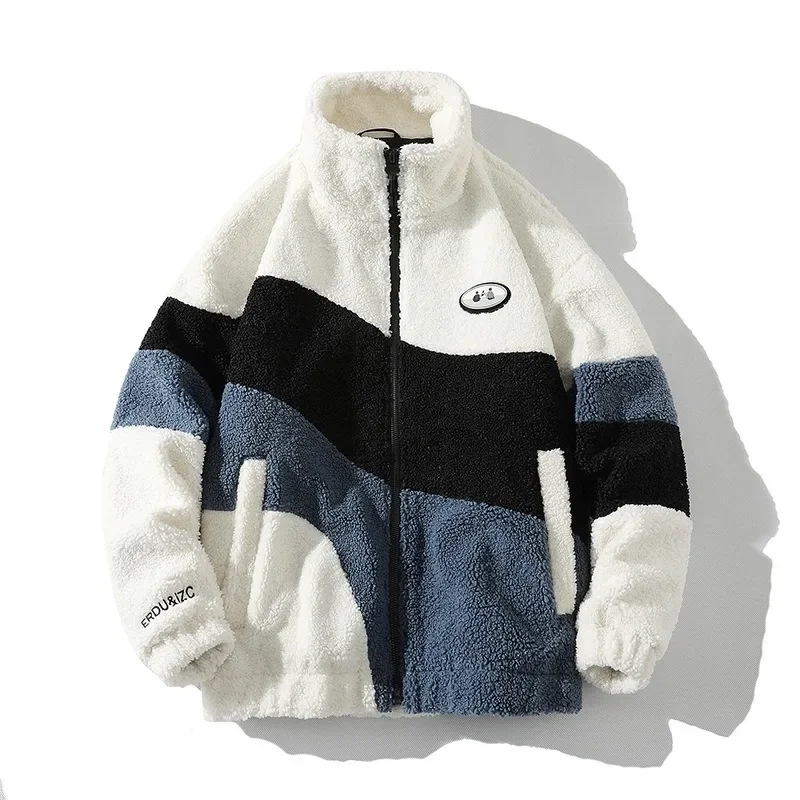 Image of Men's Oversized Contrast Color Winter Parka Jacket – Warm, Stylish Outwear for Cold Weather