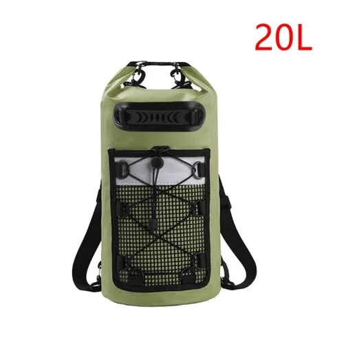 Afbeelding van Zwemmen PVC Pack Dry Bag Rugzak voor Dames Heren 20L 30L Waterdichte Schouder Kajak Trekking Driften Raften Surfen Varen Tas