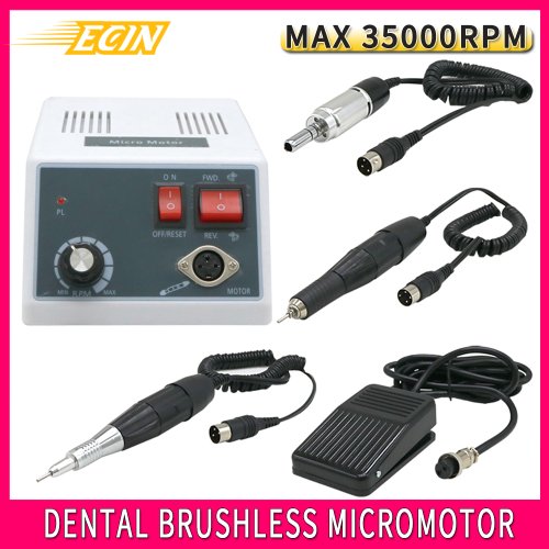 Image of Ecin Dental Marathon Micromotor 35000 RPM E-Type Handpiece with 18/102/204 Handle – Professional Polishing and Grinding Tool for Dental Lab and Clinic Use