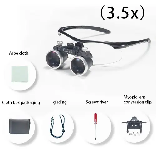 Image de Loupe Binoculaire Dentaire 2.5x-3.5x - Ultra Légère