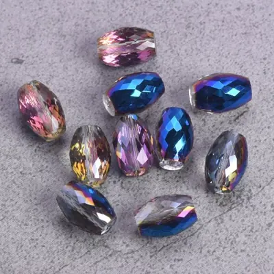 Image de Perles en Verre Facettées 10x6mm & 12x8mm - Bijoux DIY