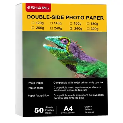 Image de Papier Photo Brillant A4 260g - 50 Feuilles Double Face
