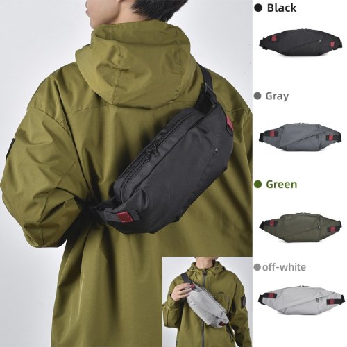 Image of Men's Chest Bag Minimalist Outdoor Sports Waist Pack Oxford Cloth Large Capacity Mobile Phone Bag Fashion Oblique Shoulder Chest
