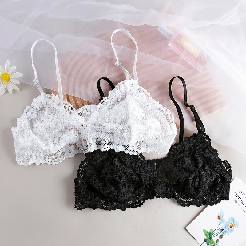 Image of Elegant Lace Bralette for Women – Thin Transparent Sexy Underwear, Fashionable Lingerie Bra for Ladies, 2025 Trendy Design