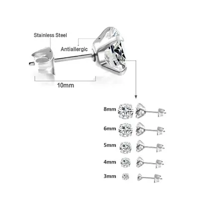Image de Boucles d'oreilles Tragus Zircon Cubique - Élégantes & Résistantes