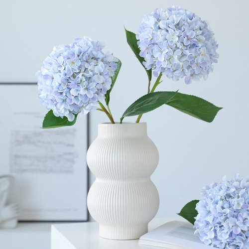 Image of Elegant 58cm Silk Hydrangea Flower Bouquet – Luxurious Artificial Floral Arrangement for Home, Wedding, Party & Table Decor