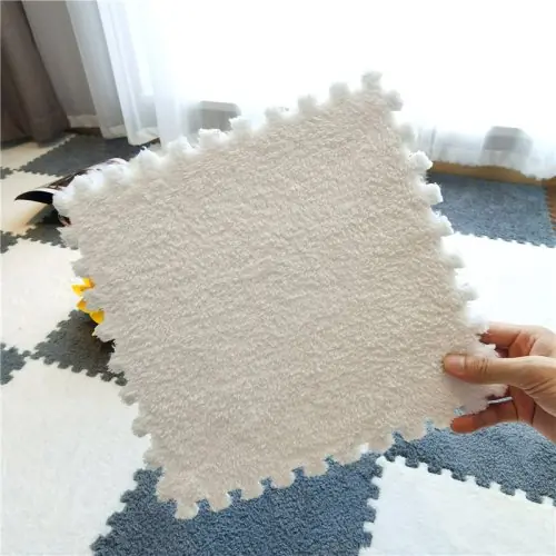 Image de Tapis de Jeu Peluche 30x30 cm - Puzzle Interlocking pour Bébés
