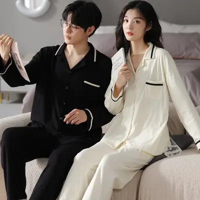 Image de Pijamas Automne Couple - Confort & Style